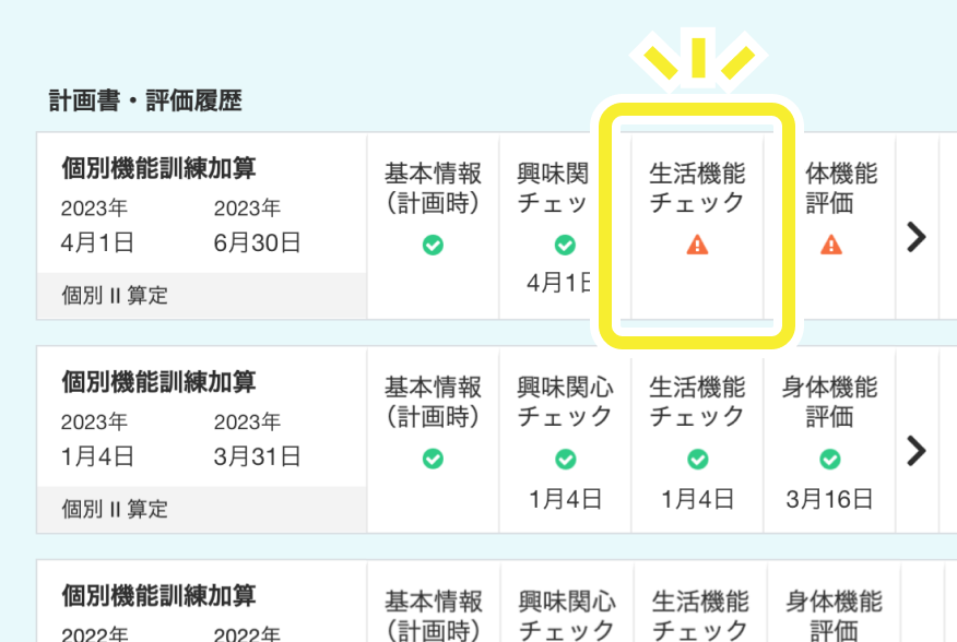 加算算定の進捗状況のイメージ画像